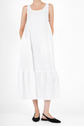 Aline Linen Dress - white