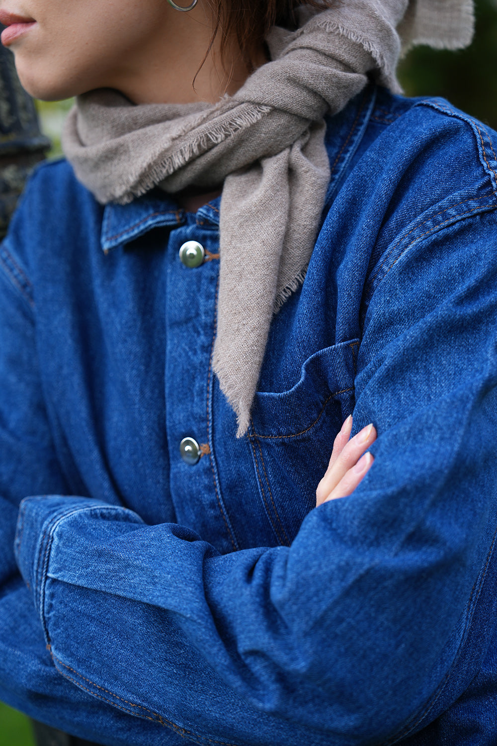 Cara Wool Scarf - taupe