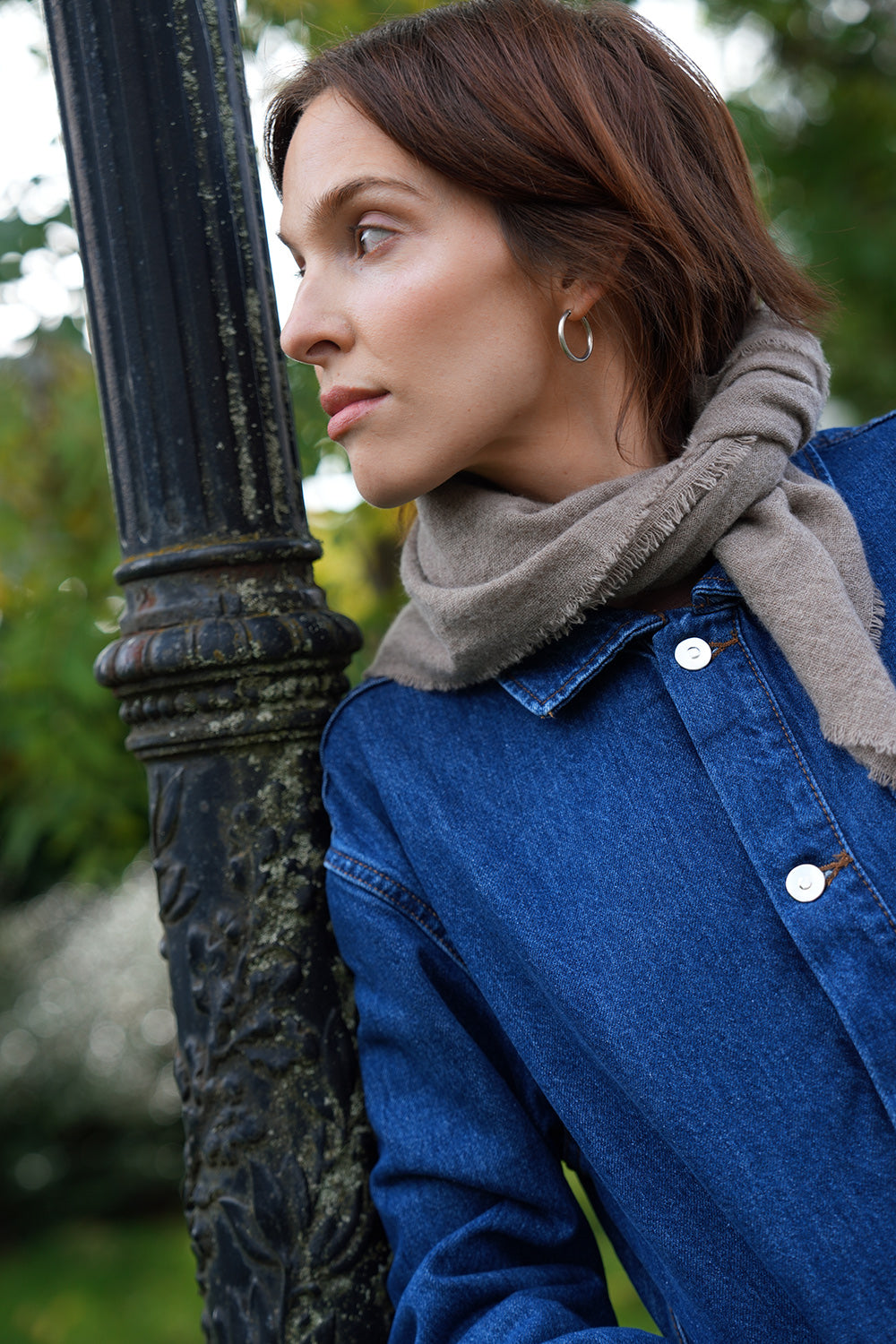 Cara Wool Scarf - taupe