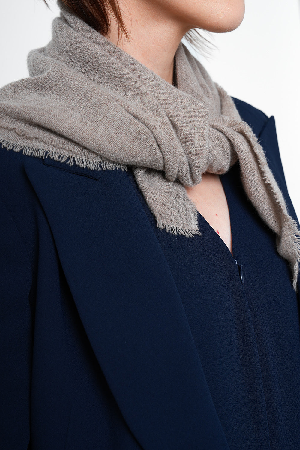 Cara Wool Scarf - taupe