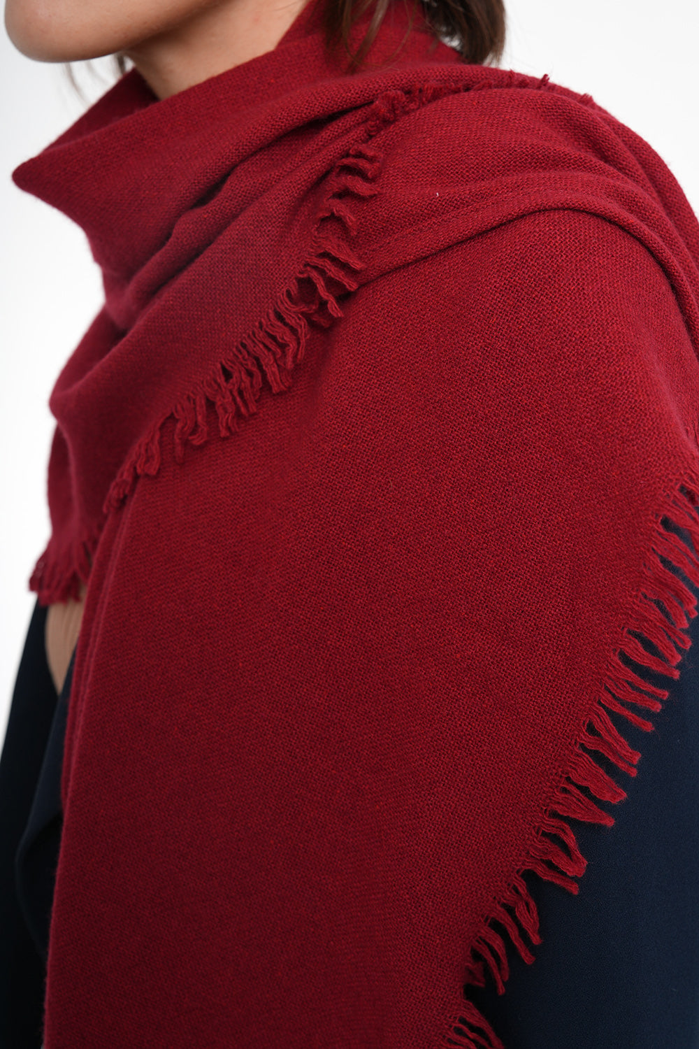 Quelara Stola - burgundy