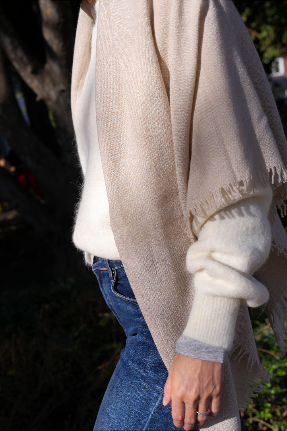 Quelara Wool Stola - sand