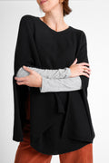 Quinn Cashmere Poncho - black