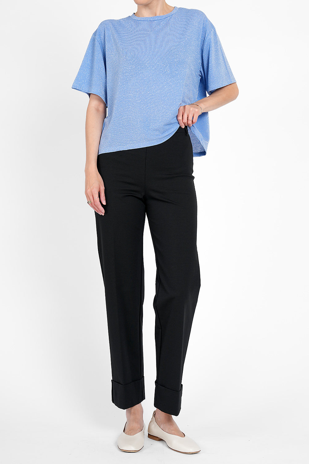 Talea Lurex Shirt - sky
