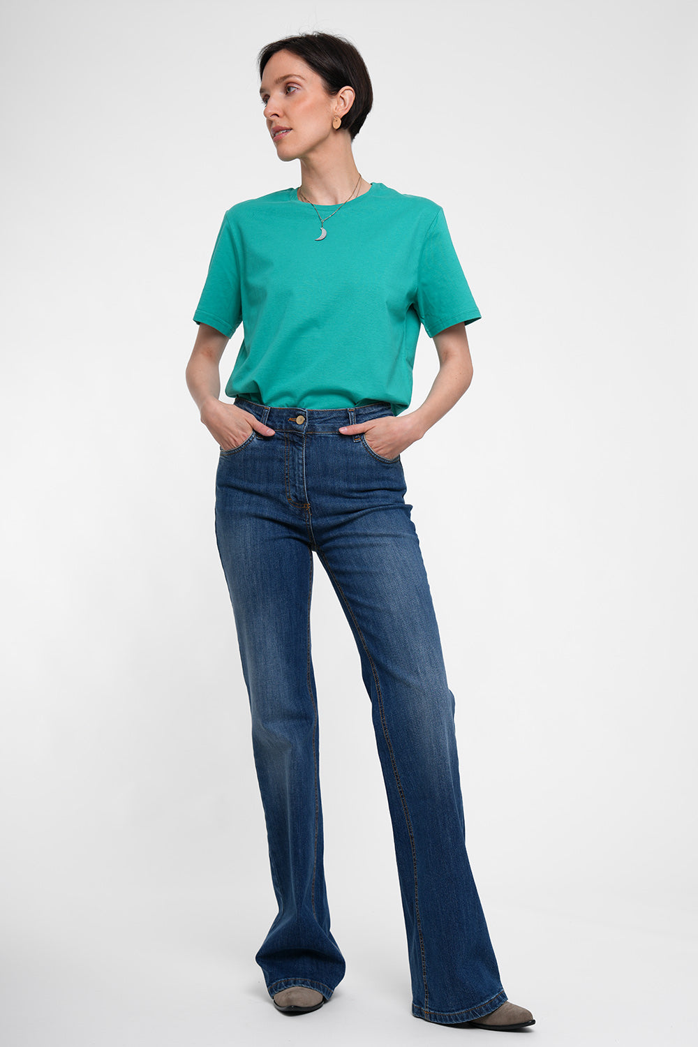 Talu Organic Cotton Shirt - turquoise