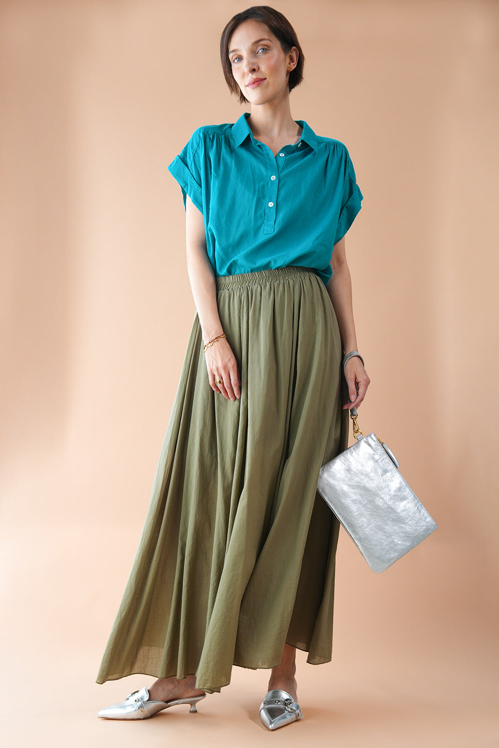 Violet Lam Clutch - silver